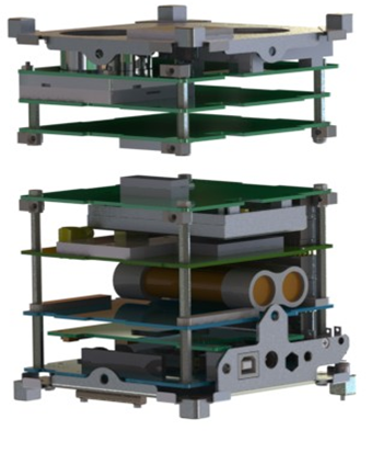 Exploded diagram of the FIREBIRD internals