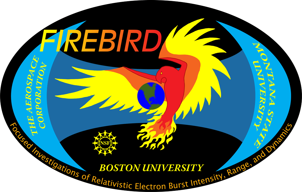 FIREBIRD logo showing a large pheonix circling the Earth