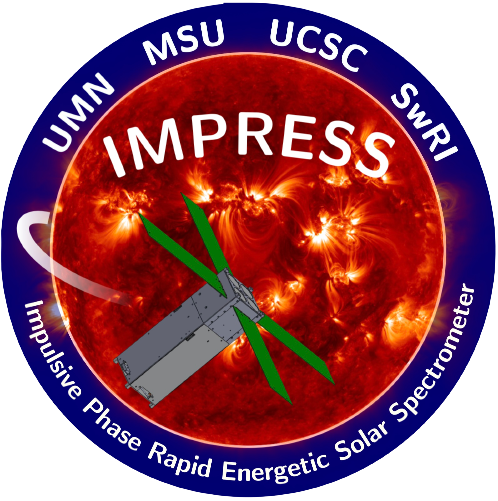 IMPRESS logo showing a render of the satellite orbiting the sun
