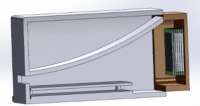 Mock-up of QUACKEMS Mock-up of QUACKEMS instrument showing detectors at the end of a collumated tube